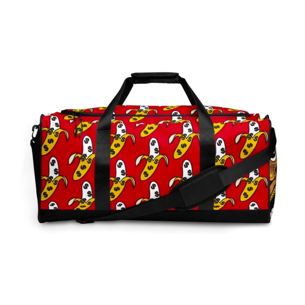 "Bloody Red" Banana Billions All Over Travel Bag